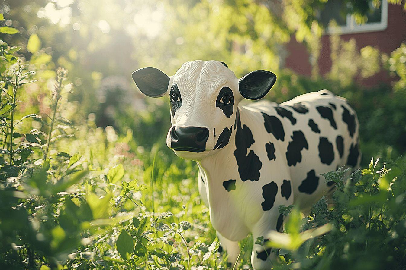 vache resine pour jardin