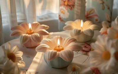 Bougie marguerite : fleur décorative parfumée pour votre intérieur