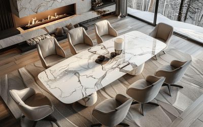 Table en marbre sur mesure : Plateau de table en marbre personnalisé pour votre intérieur