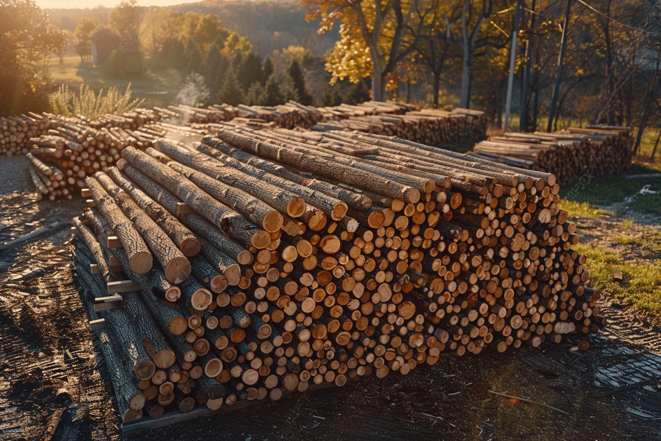 bois de chauffage en grumes